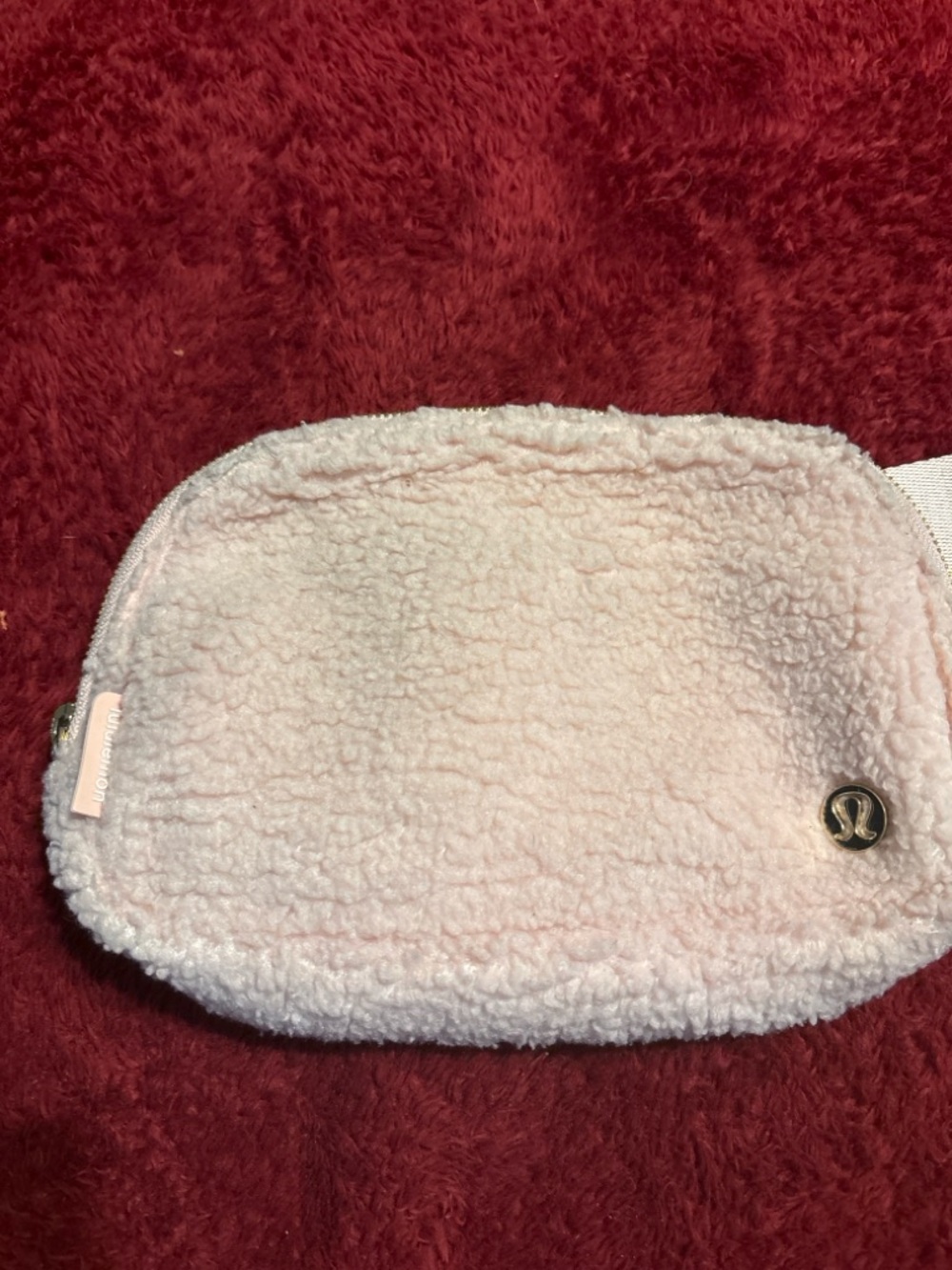 Lululemon Everywhere Belt Bag Fleece Light Pink Sherpa Crossbody Bag